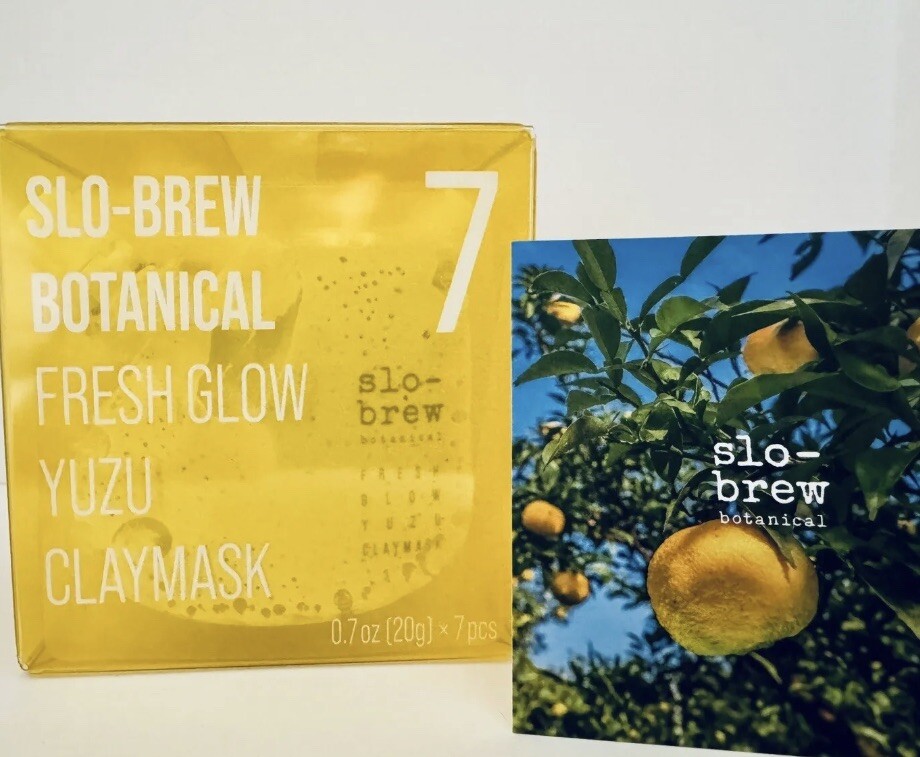Slo-Brew Botanical Clay Masks 7 PCs, Anti Aging, Vitamin C, Brighten Skin ✨NEW