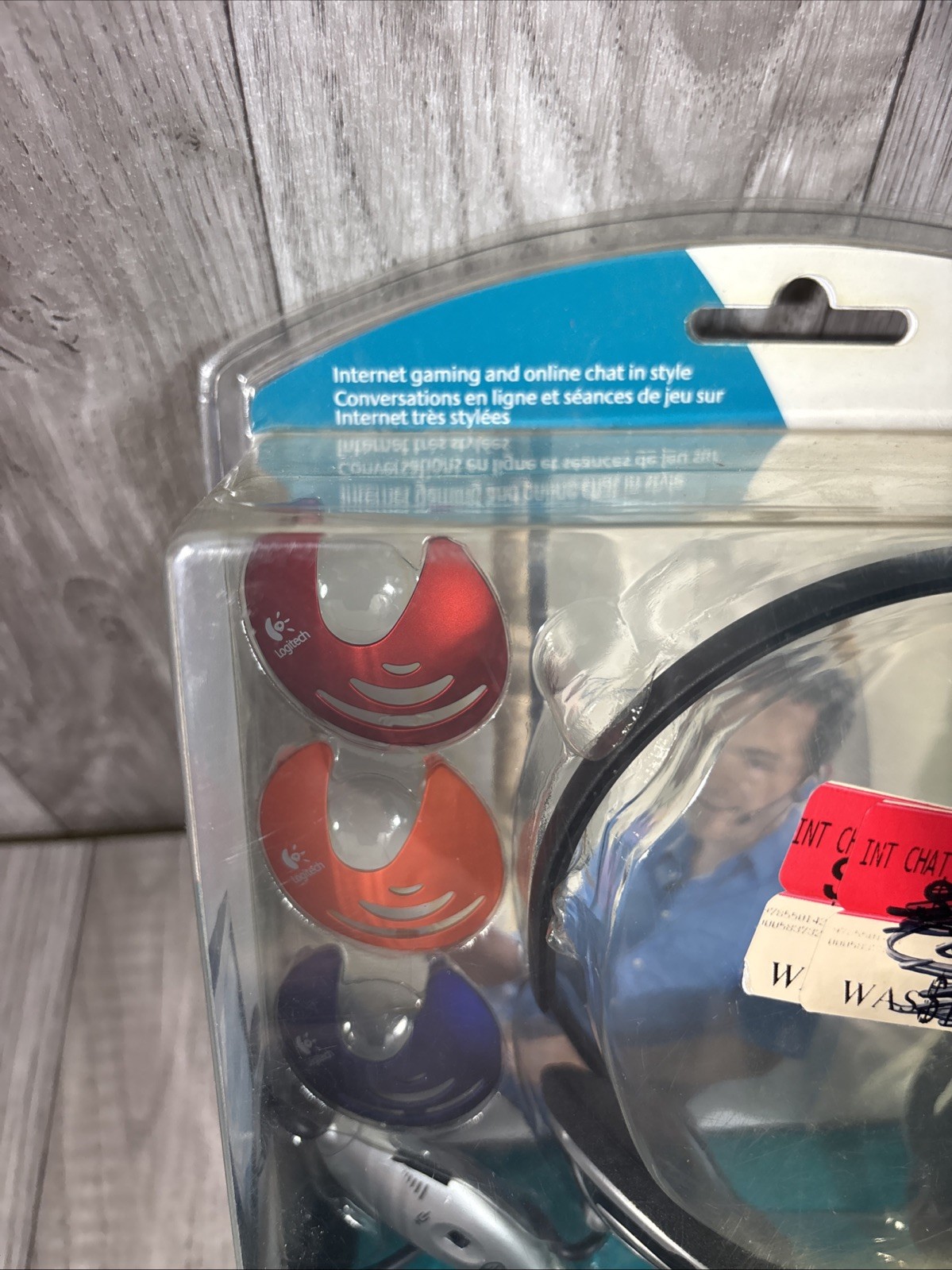 NEW Logitech Internet Chat Headset Behind the Head Multicolored Computer SEALED