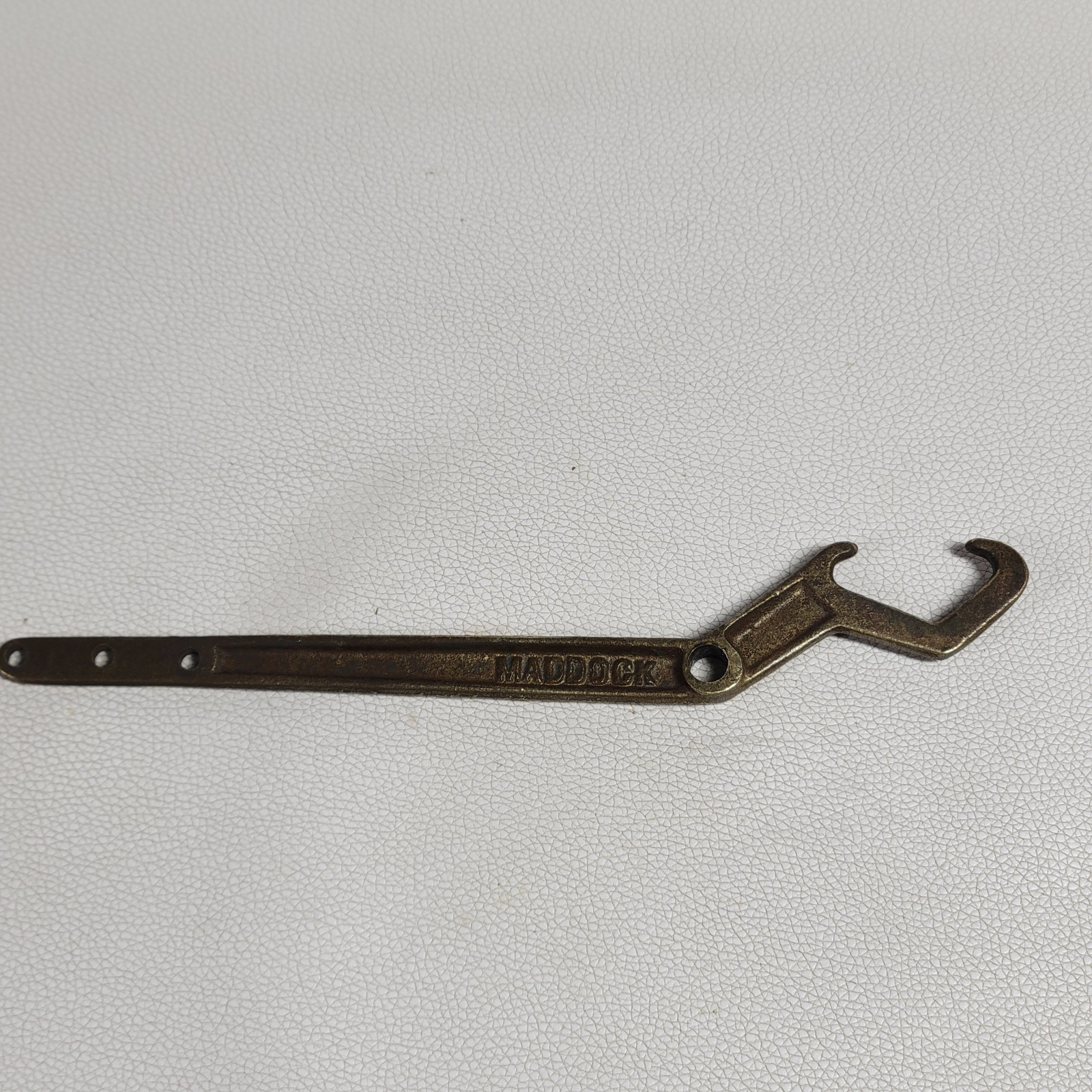 Maddock Brass Spanner Bung Hose Wrench 8.75" Vintage Tool