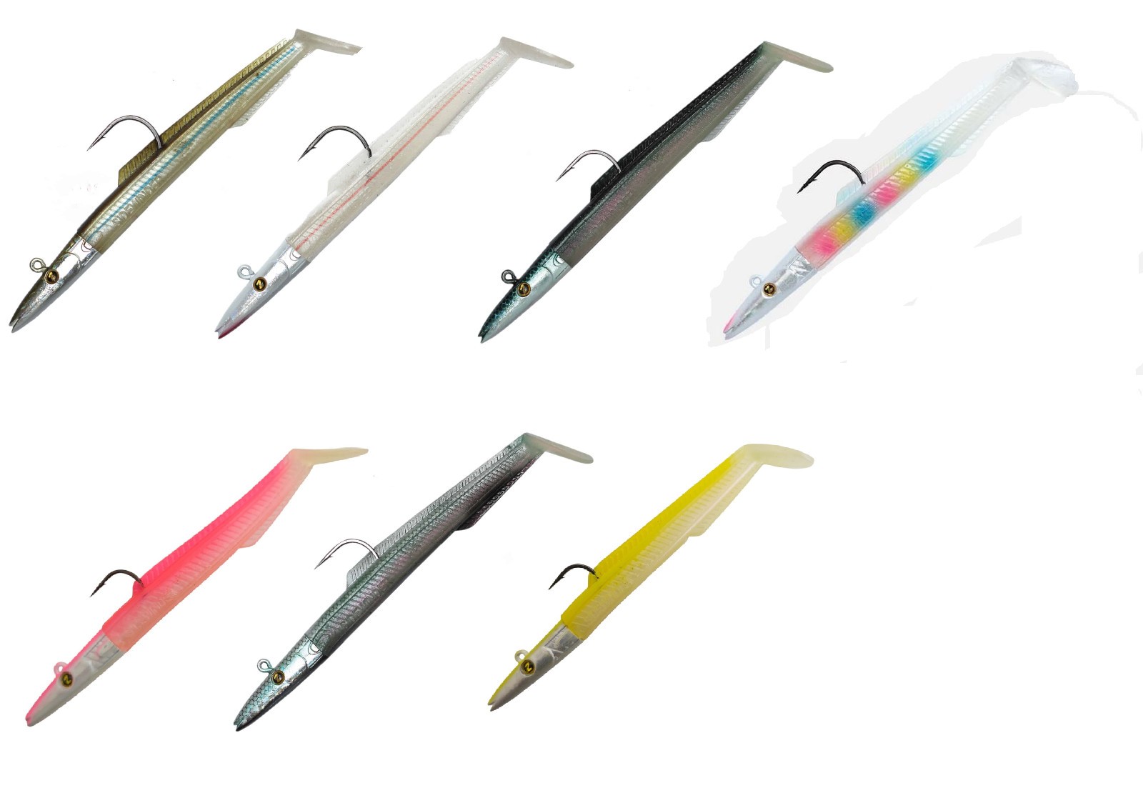 Sidewinder Skerries Pro Sandeel Lures 5inch(22g) 6inch(35g) 7inch(55g Packs of 2