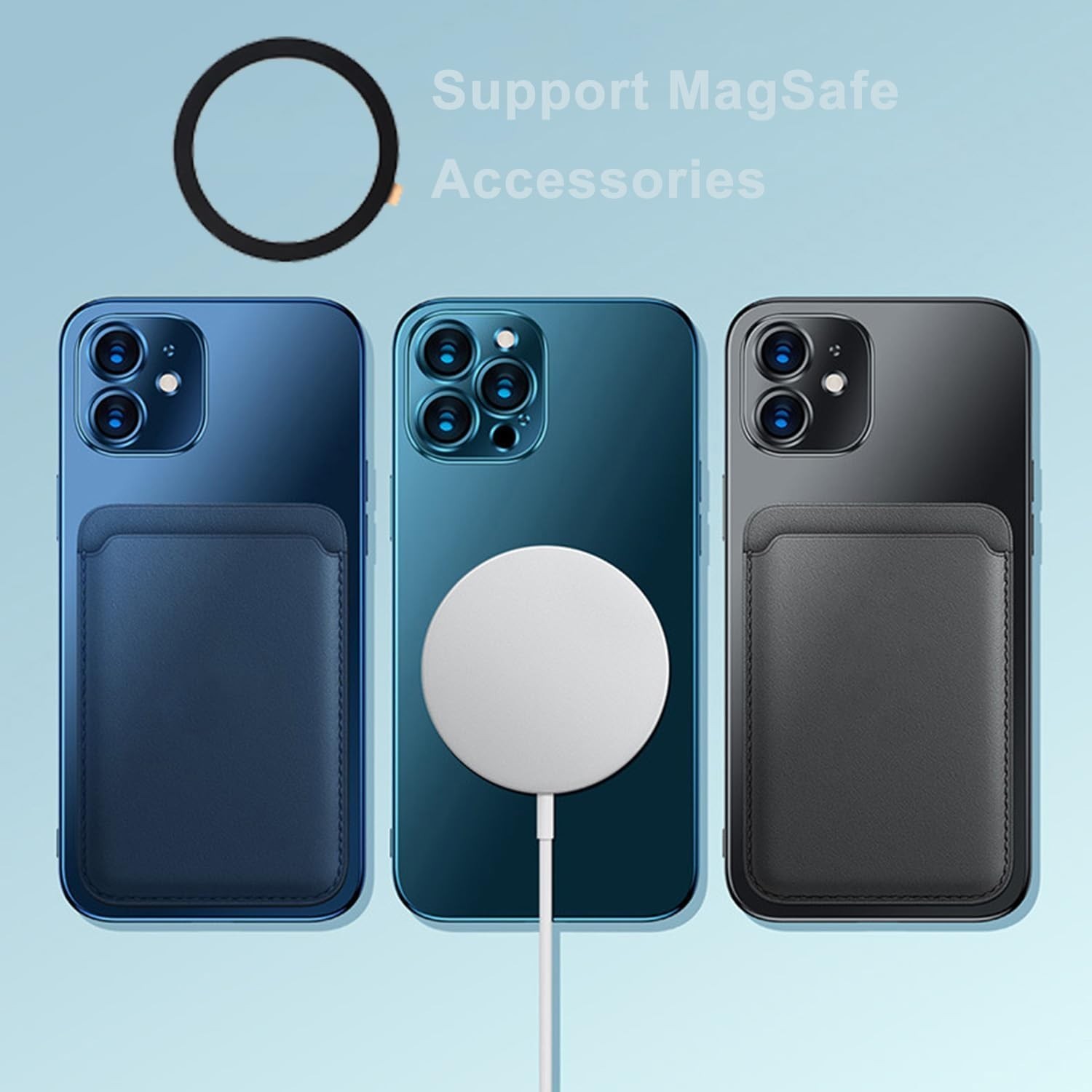Durable Universal Magnetic Adapter Ring for Secure Phone Mounting - 3 Count