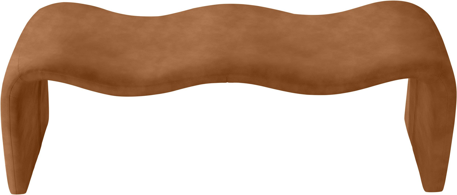 Meridian Furniture Willow Cognac Vegan Leather Bench