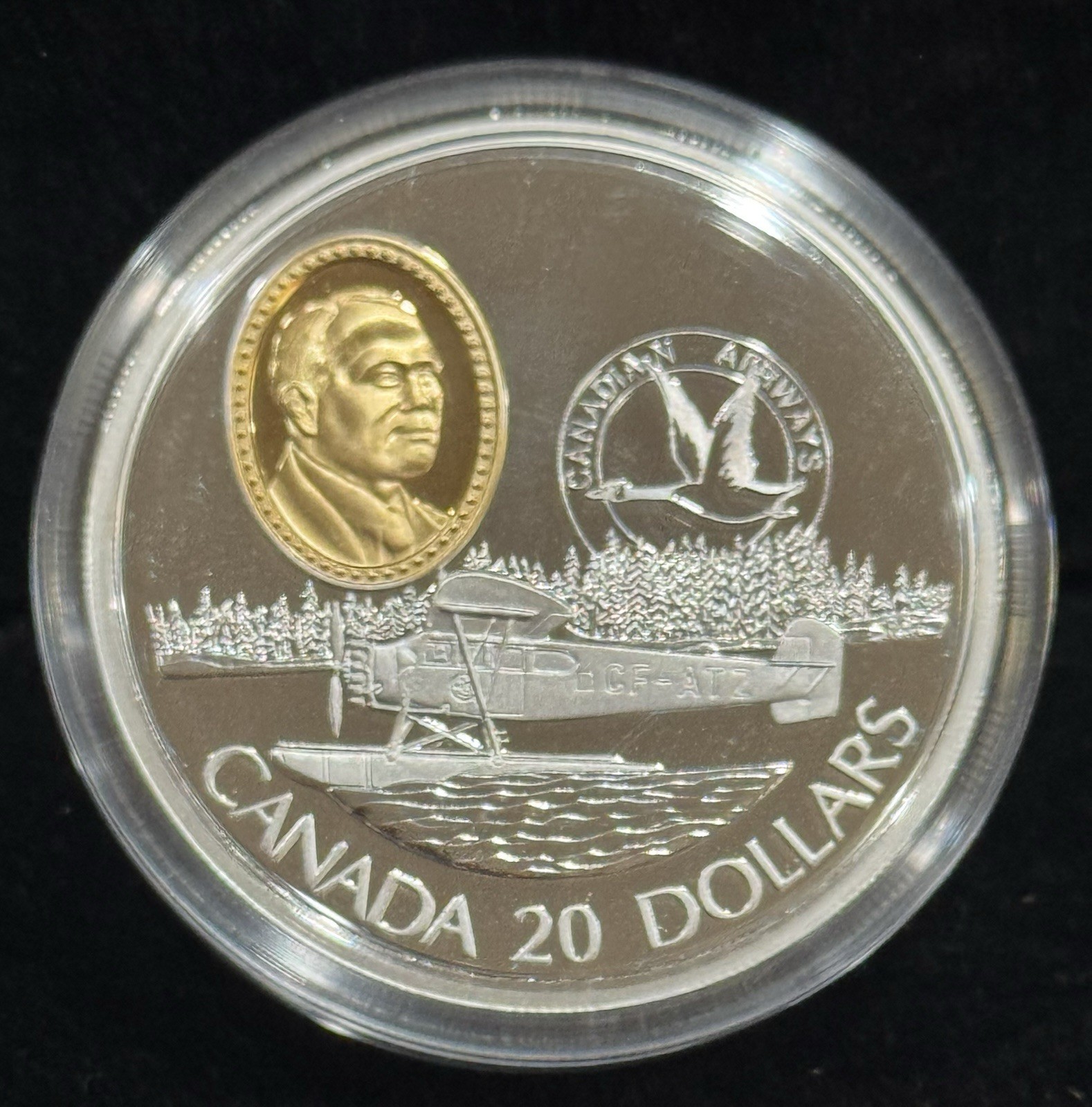 1993 1973 Proof Canadian Fairchild 71C $20 Silver Coin