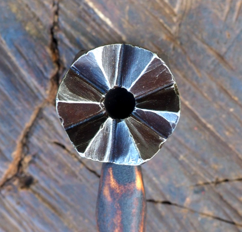 SMALL 6PT STAR HAMMER ROCK DRILL BIT SHARPENING TOOL BLACKSMITH COAL MINE ANVIL