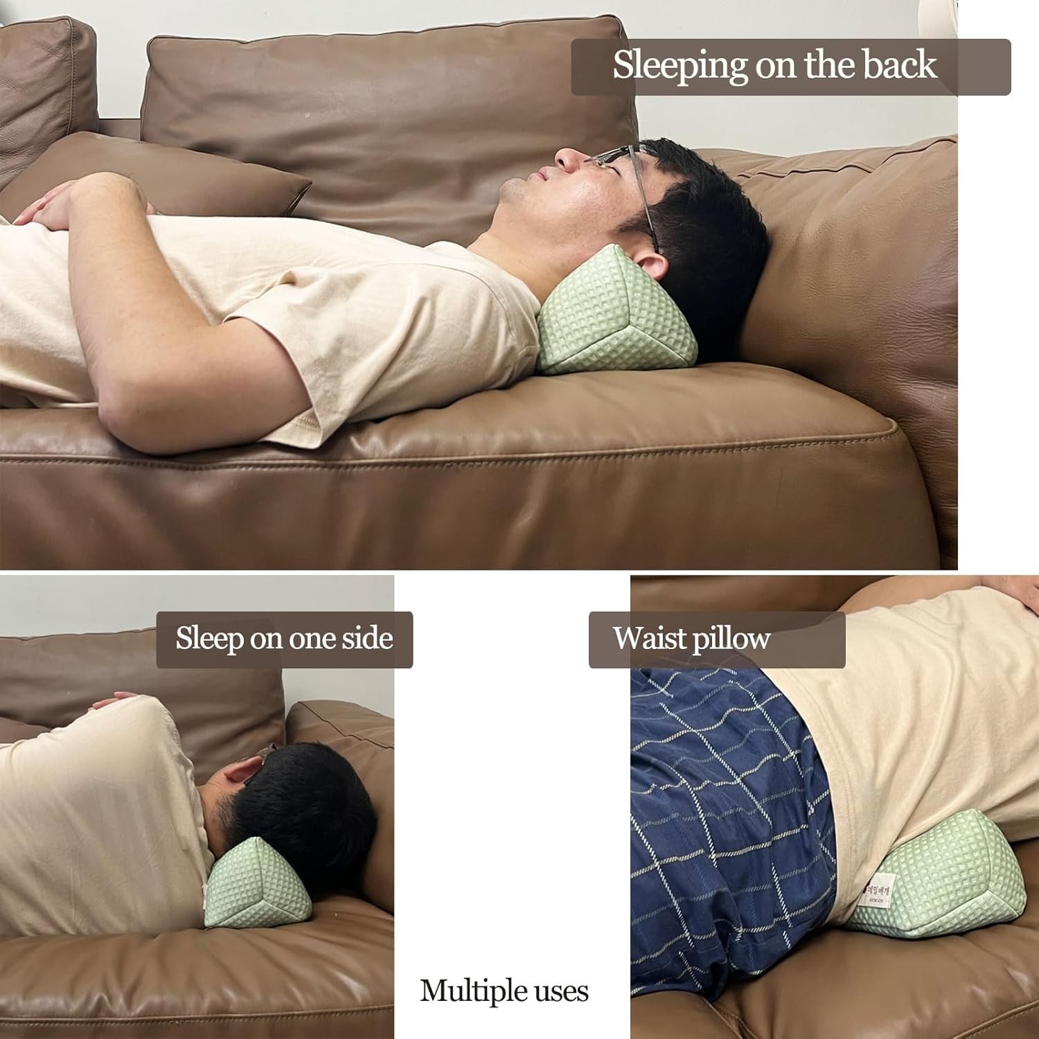 Buckwheat Pillow, Cooling Cervical Neck Support Pillow,Adjustable Bolster Buc...
