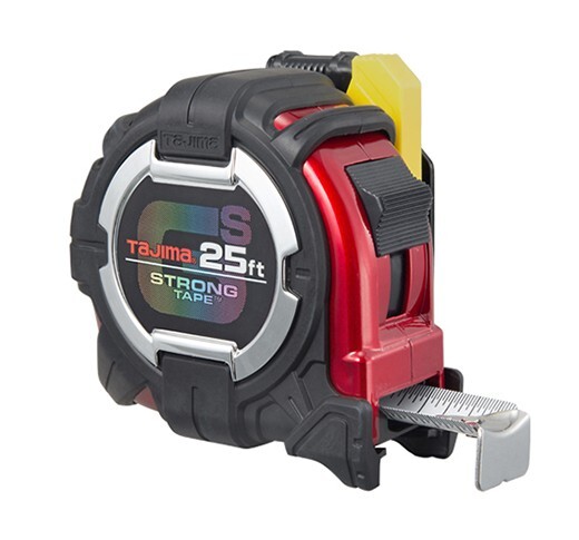 Tajima GSSF-25BW GS Lock™ SAFETY BELT HOLDER™ Tape Measure, 25-foot