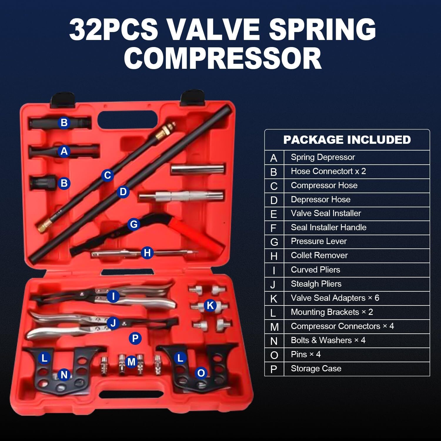 23x Valve Spring Compressor Stem Seal Installer & Remover Tool OHV OHC Overhead
