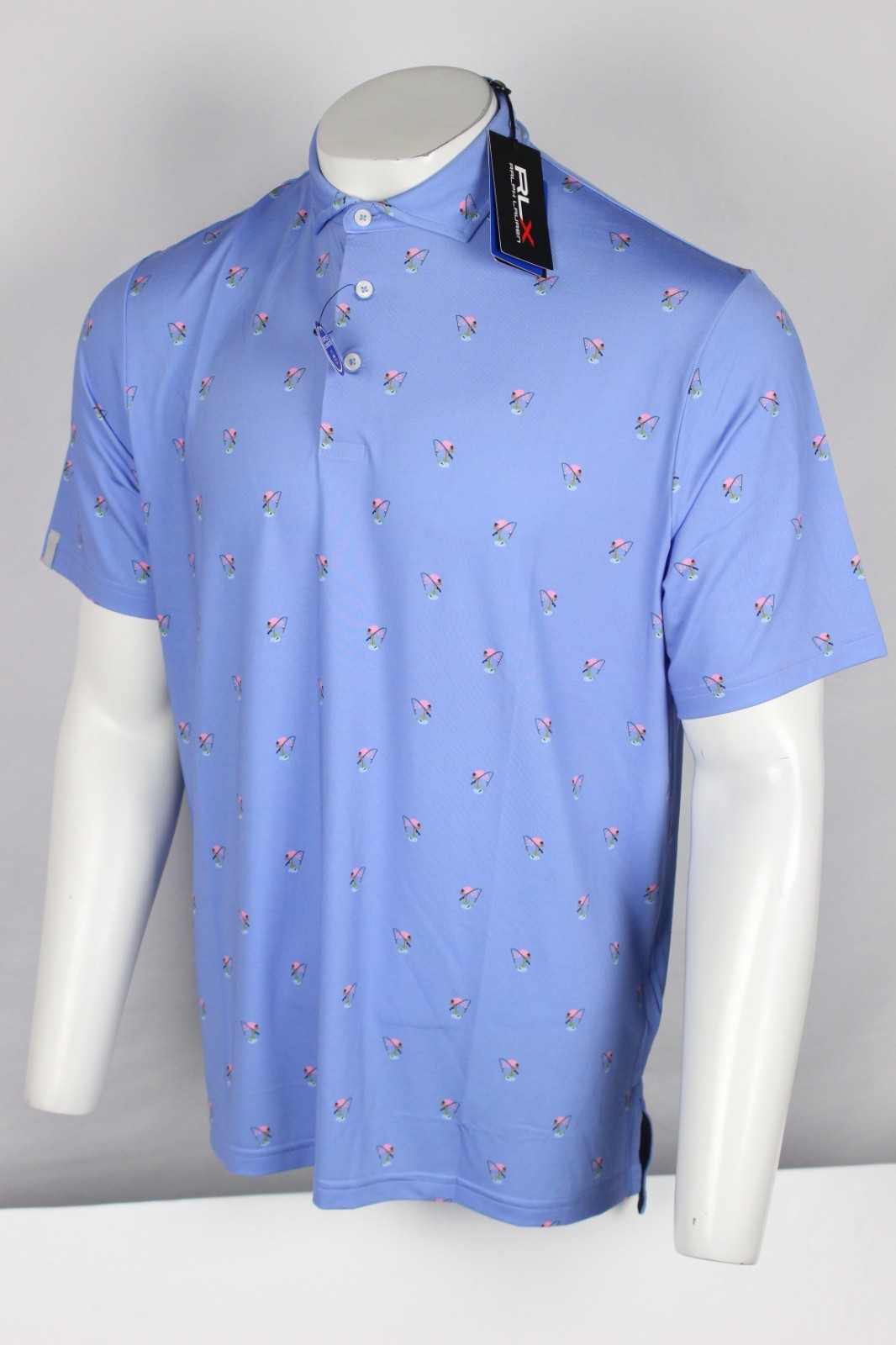 Ralph Lauren RLX Men's Classic Fit Performance Polo Shirt Flamingo Fishing