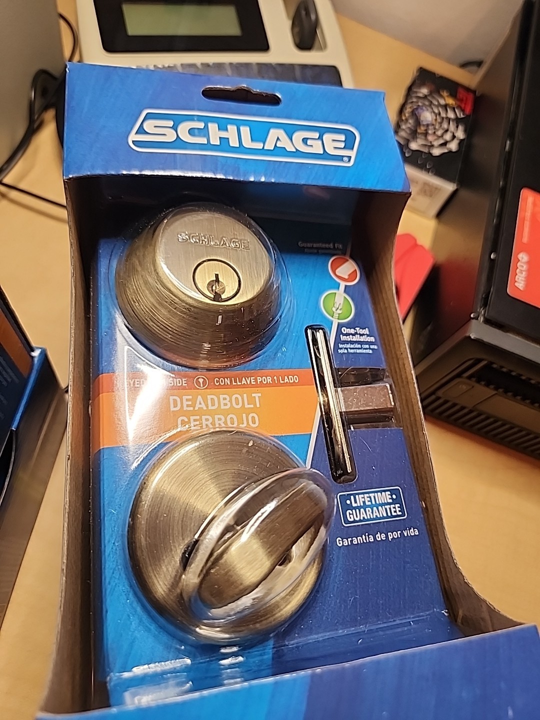 Schlage B360n V 609 Single Cylinder Deabolt With 2 Keys