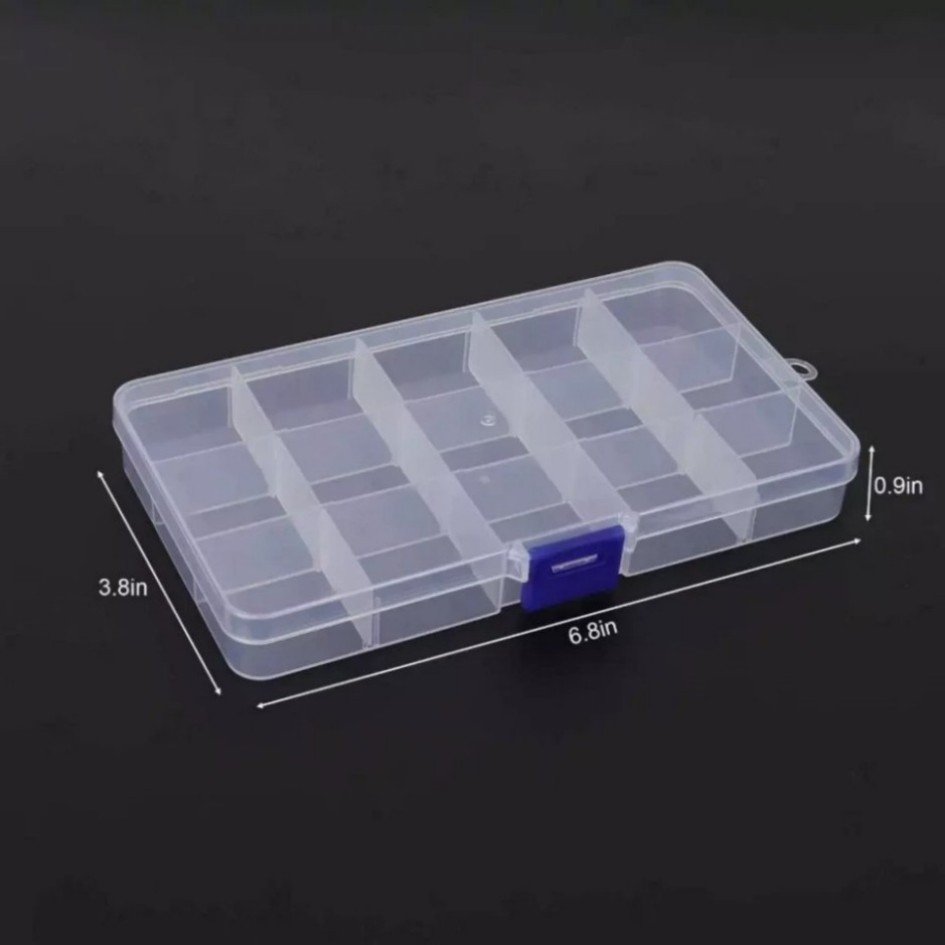 6 Clear Jewelry Box Plastic Bead Storage Craft Container Earrings Organizer-#/#