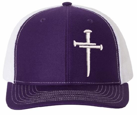 Jesus 3 Nail Cross Richardson Embroidered Adj. Snapback Hat with Free Decal