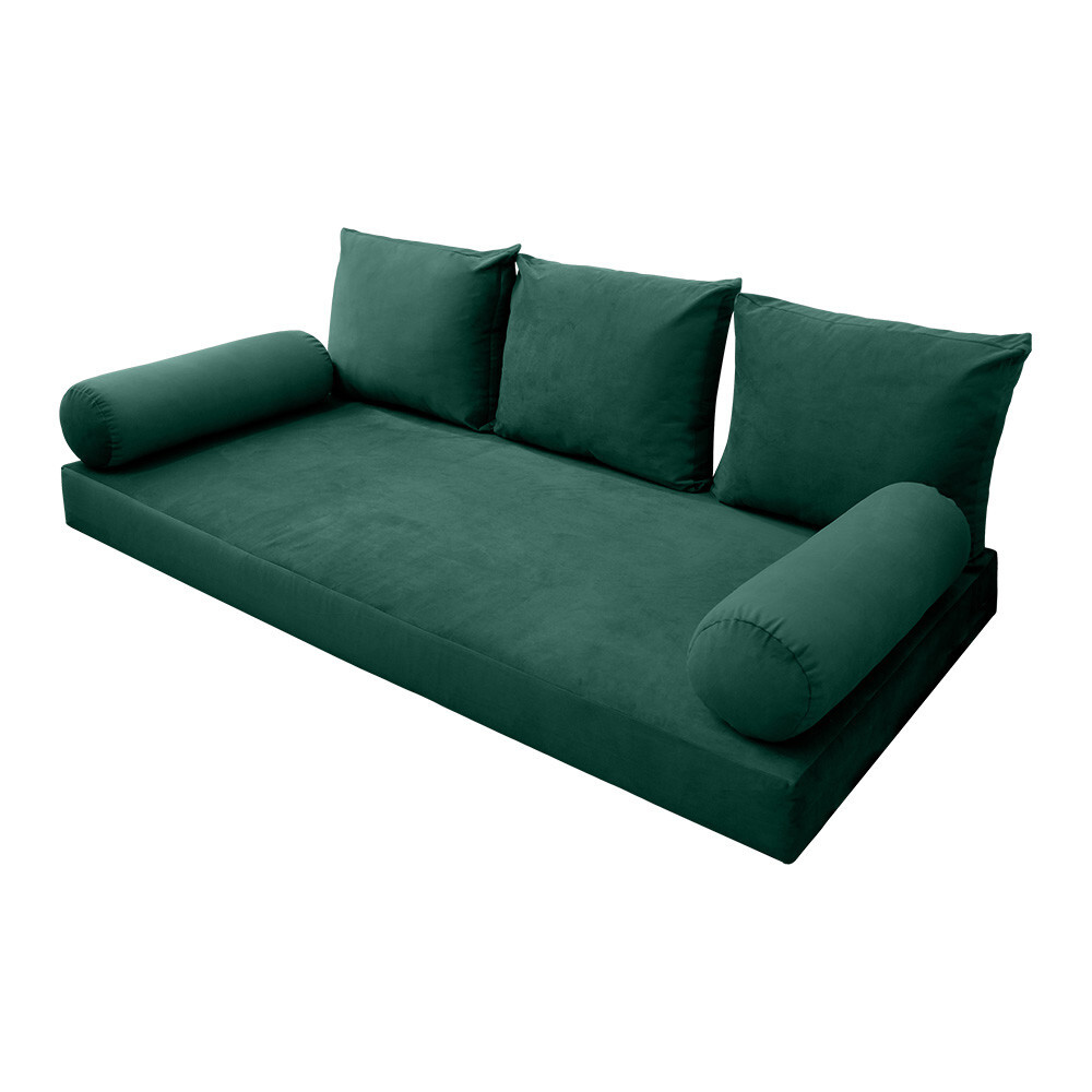 SLIPCOVER ONLY S.V3 Velvet Indoor Daybed Mattress Pillow KnifeEdge Twin-XL AD317
