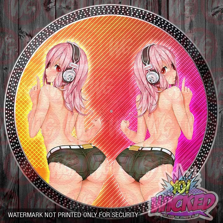 Anime Headphones Girls v1 DJ Turntable Slipmat 12 inch Single Pad