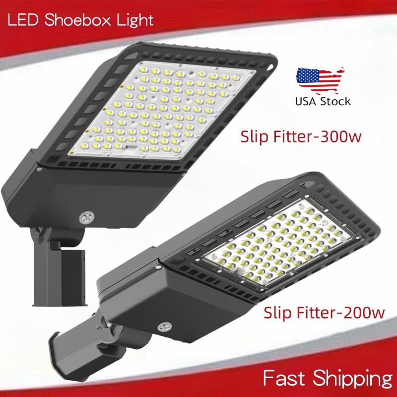 LED Parking Lot Lights 200W 300W Module Street Pole fixture Shoebox Area Lights