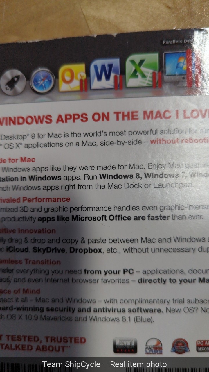 U28210 Parallels Desktop 9 for Mac Computer PDFM9LOEM1CDEN G1N