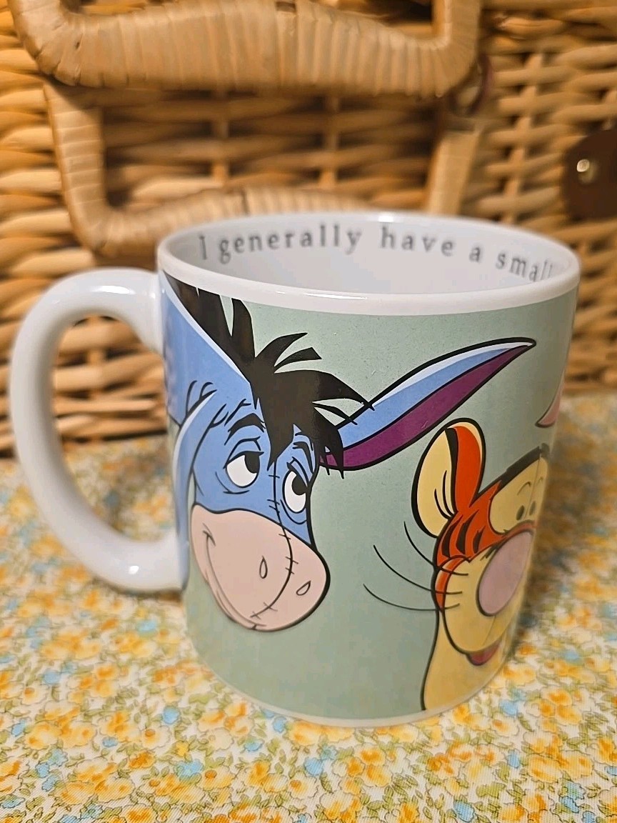 Winnie the Pooh Mug Eeyore Tigger Pooh Piglet Rabbit Disney Store Good Cond
