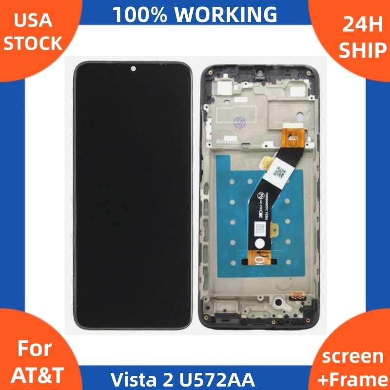 100% For AT&T Vista 2 U572AA LCD Display Touch Screen Digitizer Assembly Frame