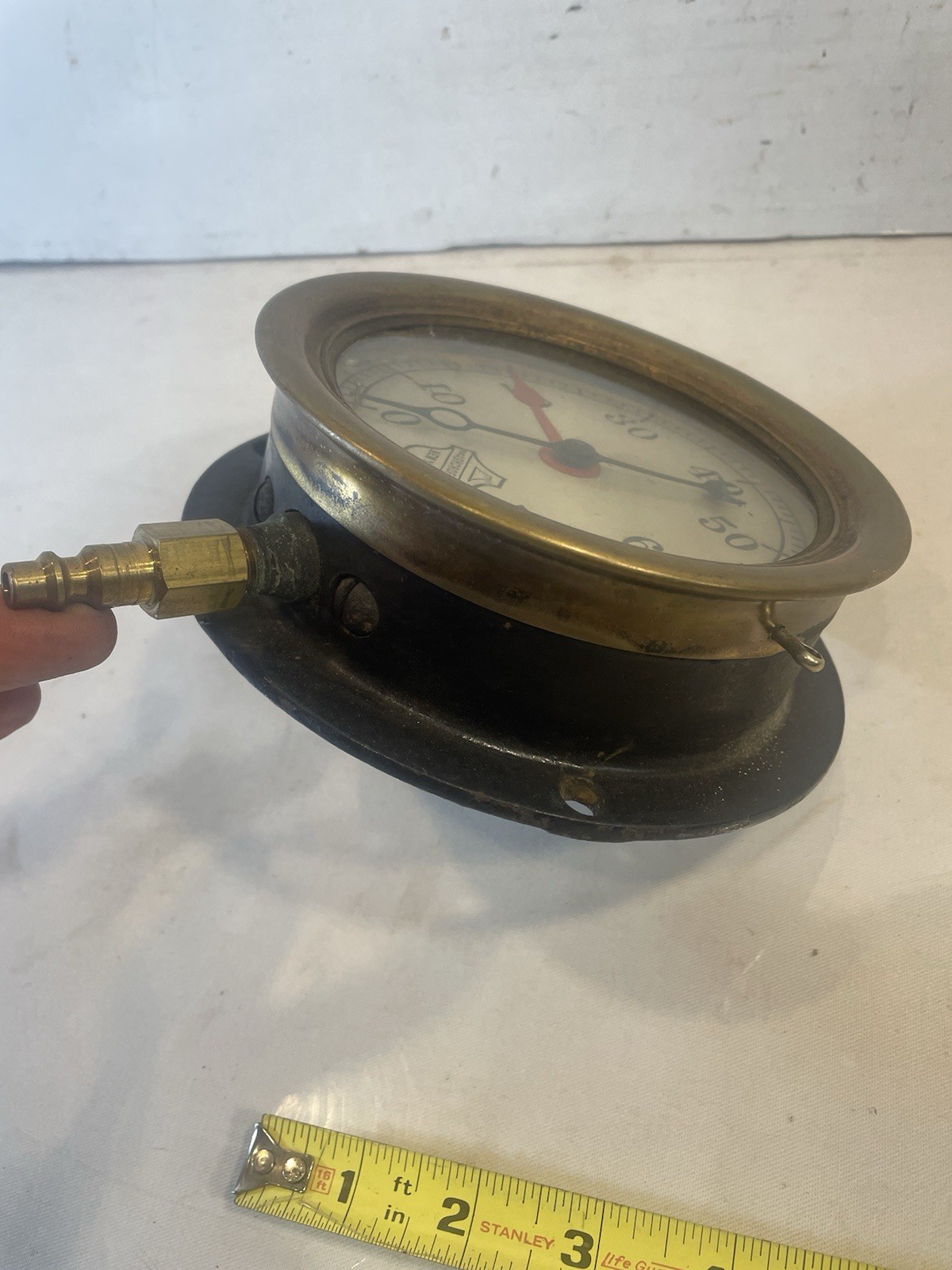 Vintage Ashcroft Brass Pressure Guage