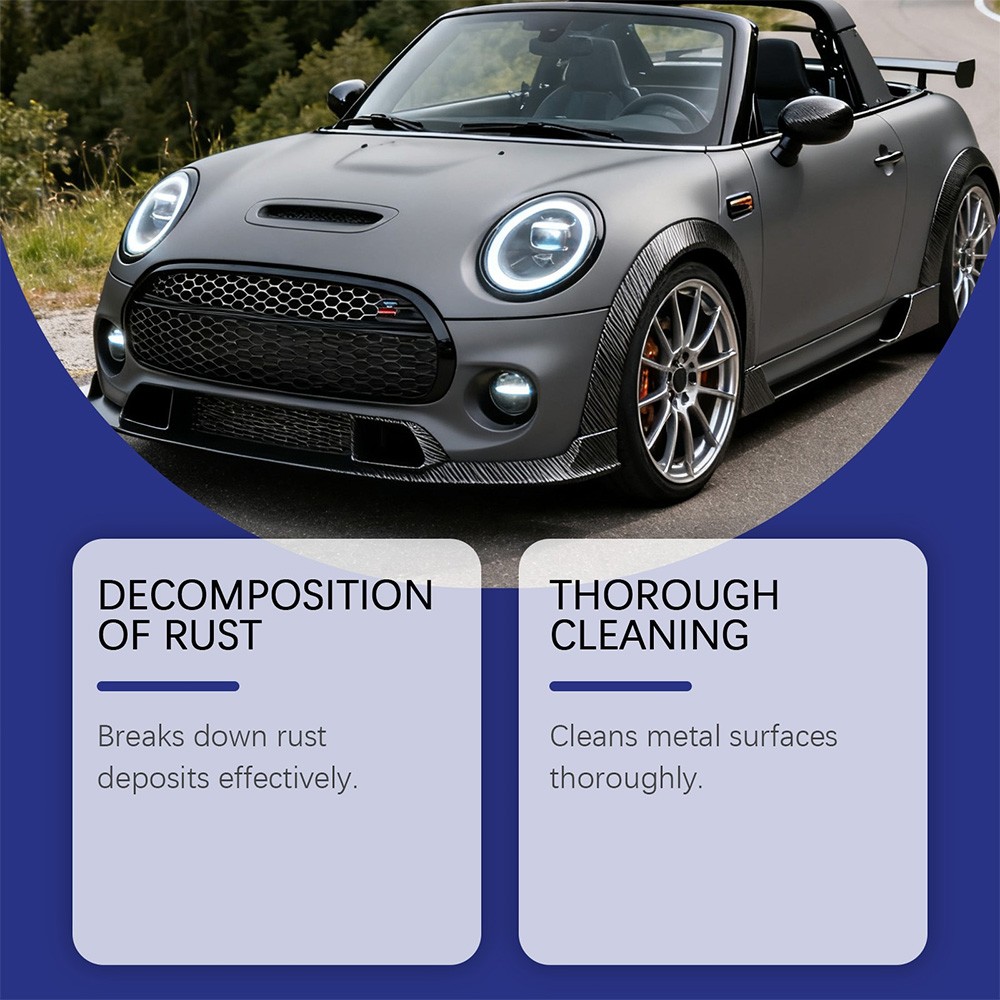 100ml Premium Rust Remover Spray for Car Wheels Metal Surfaces Effective Formula