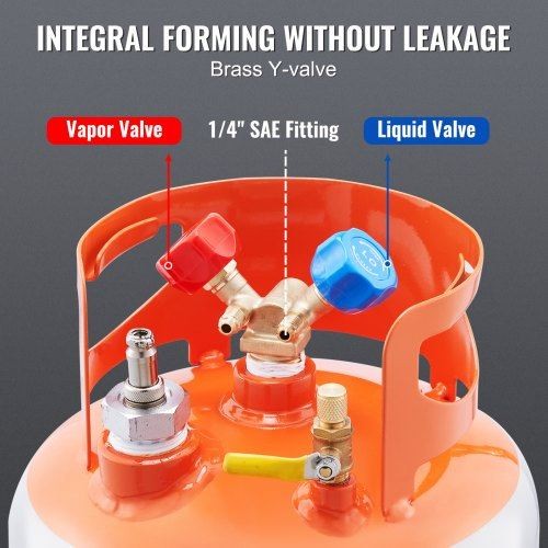 Refrigerant Recovery Reclaim 30lb Cylinder Tank with Floating Switch