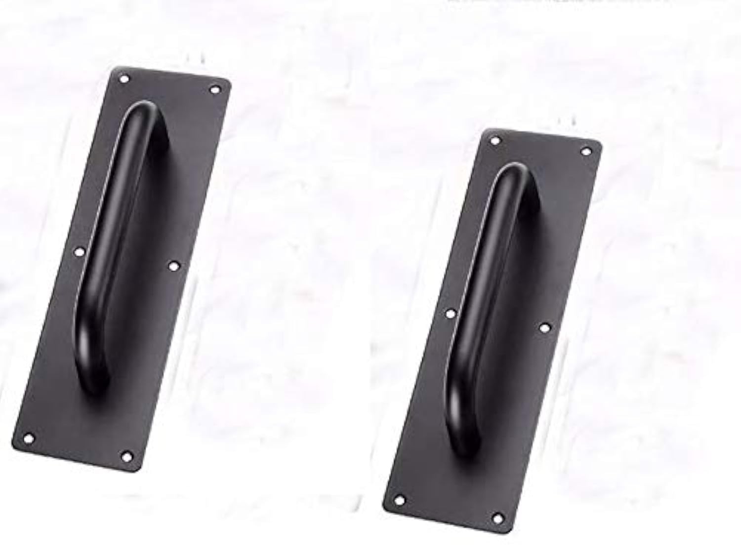 2 PCS 12 inch Push Pull Door Handles Black Commercial Sliding Barn Door Handle