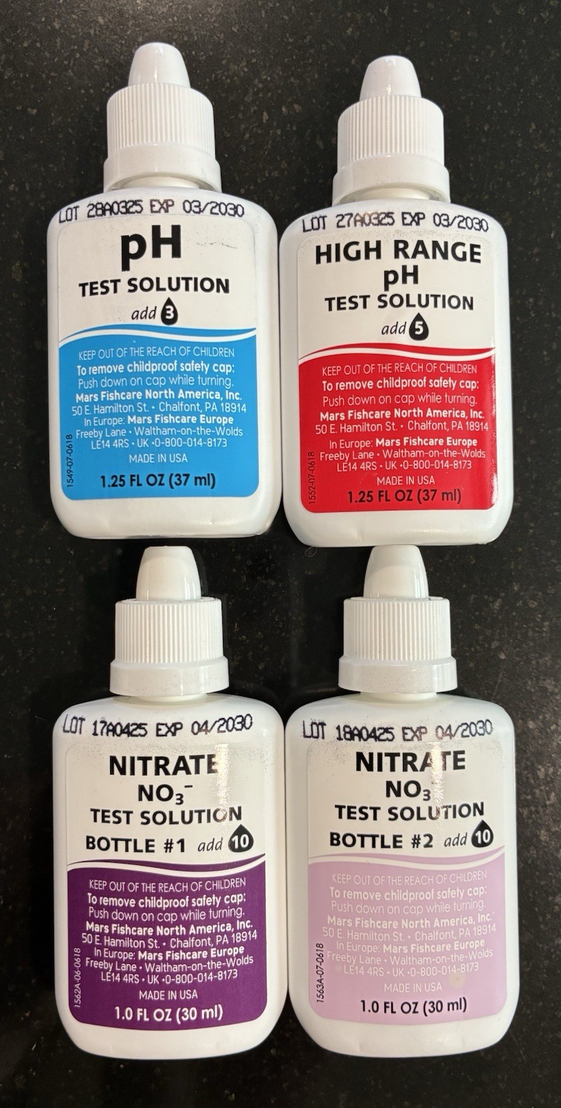 API pH & High Range pH Test Kits & Nitrate Test Kit, Booklet & 2 Test Tubes NEW