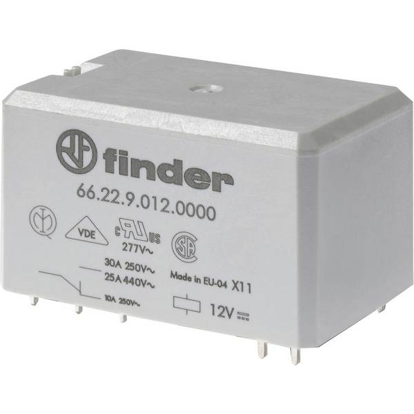 Finder 66.22.9.024.4000 PCB Relay 24V/DC 30A 2 Exchanges 1pc