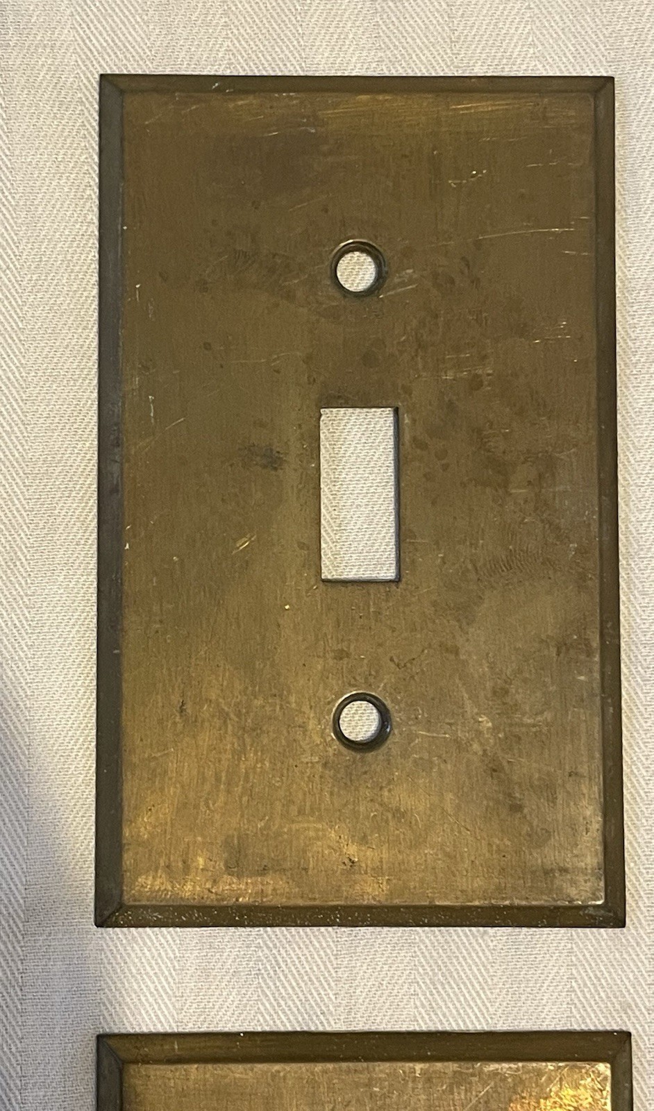 4 Vintage Bryant Light Switch Wall Plate Covers Rectangle Brass Hardware