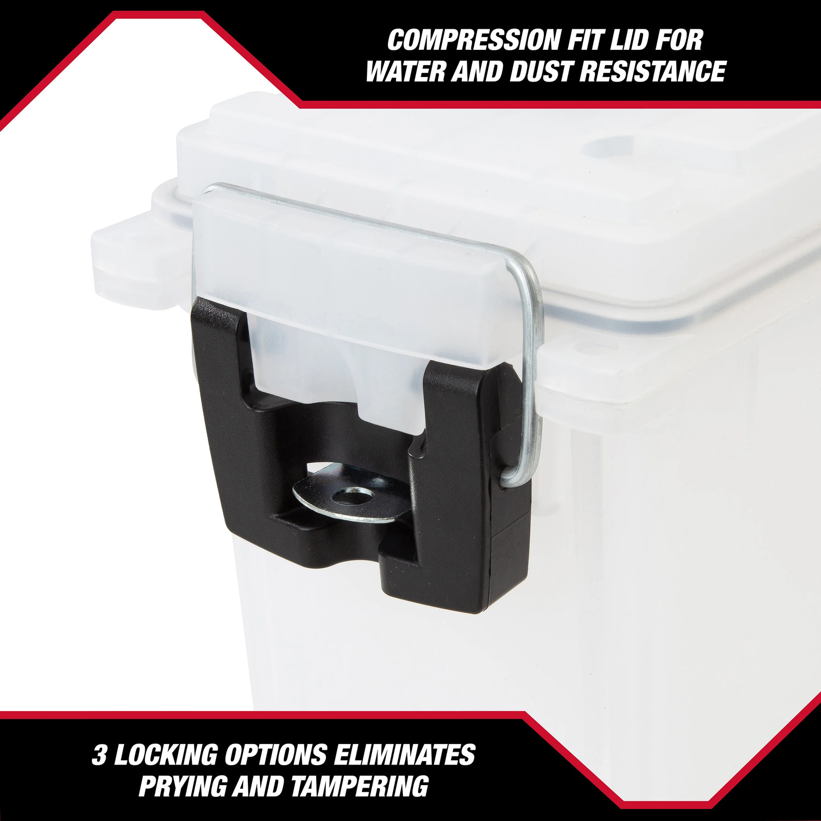 Locking Stacking Utility Tool Box Durable Plastic Storage