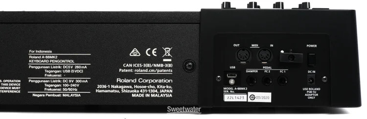 Roland A-88 MKII 88-key Keyboard Controller
