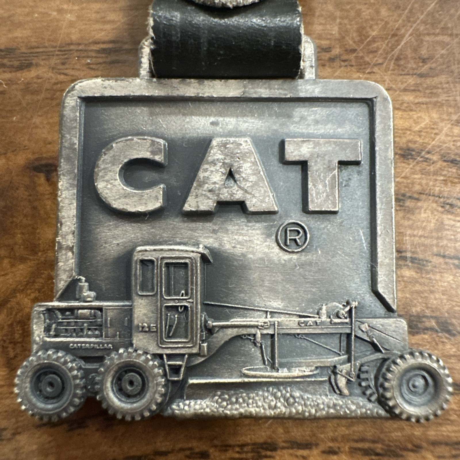 Vintage Early CATERPILLAR CAT Grader Pocket Watch Fob Mid-Century