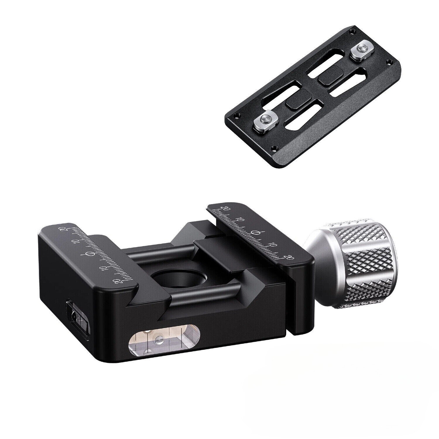 Leofoto LSK-50+GSP-80 Screw-Knob Clamp with M-LOK QR Plate | Arca + Picatinny