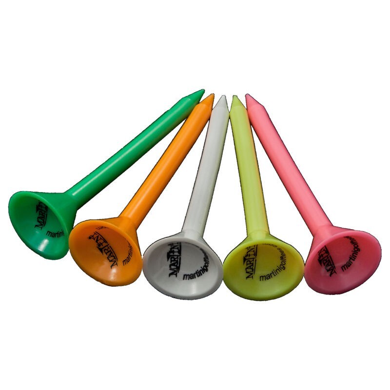 10 BULK PACKED MARTINI 3 1/4" ORIGINAL GOLF TEES IN ASSORTED COLORS