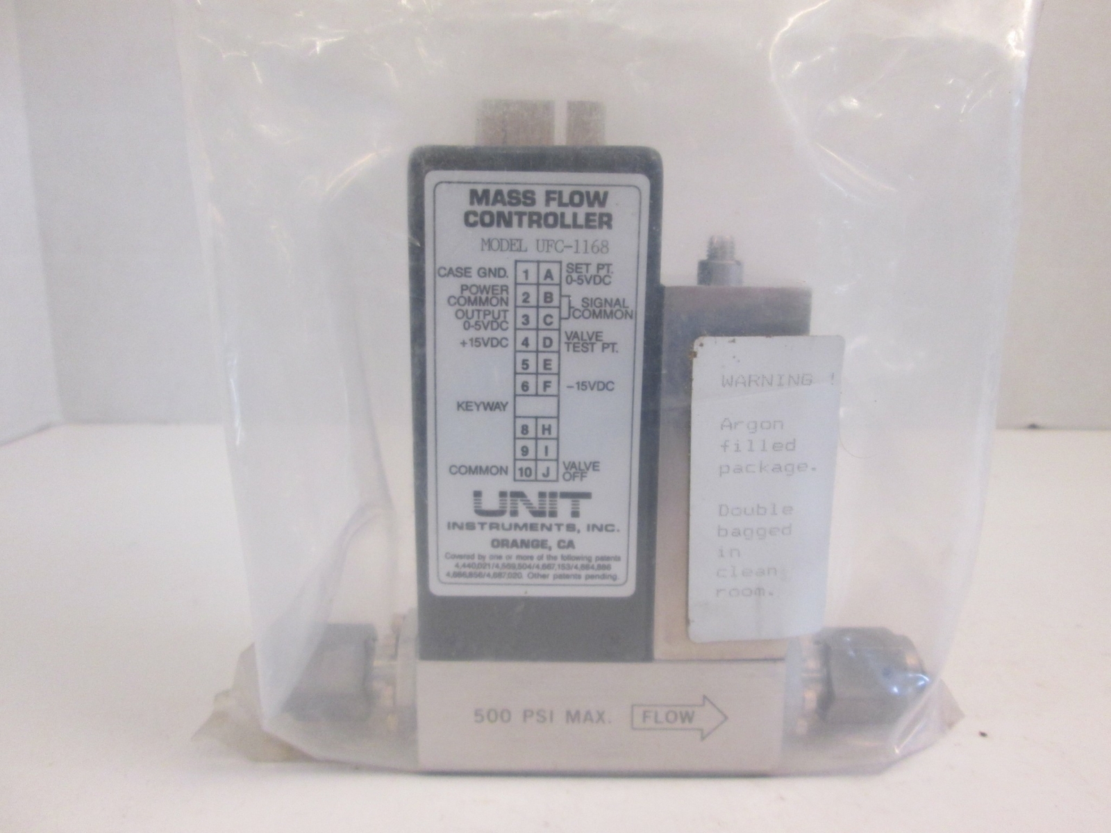 Unit UFC-1168 Mass Flow Controller, H2, 20 SLM, Used
