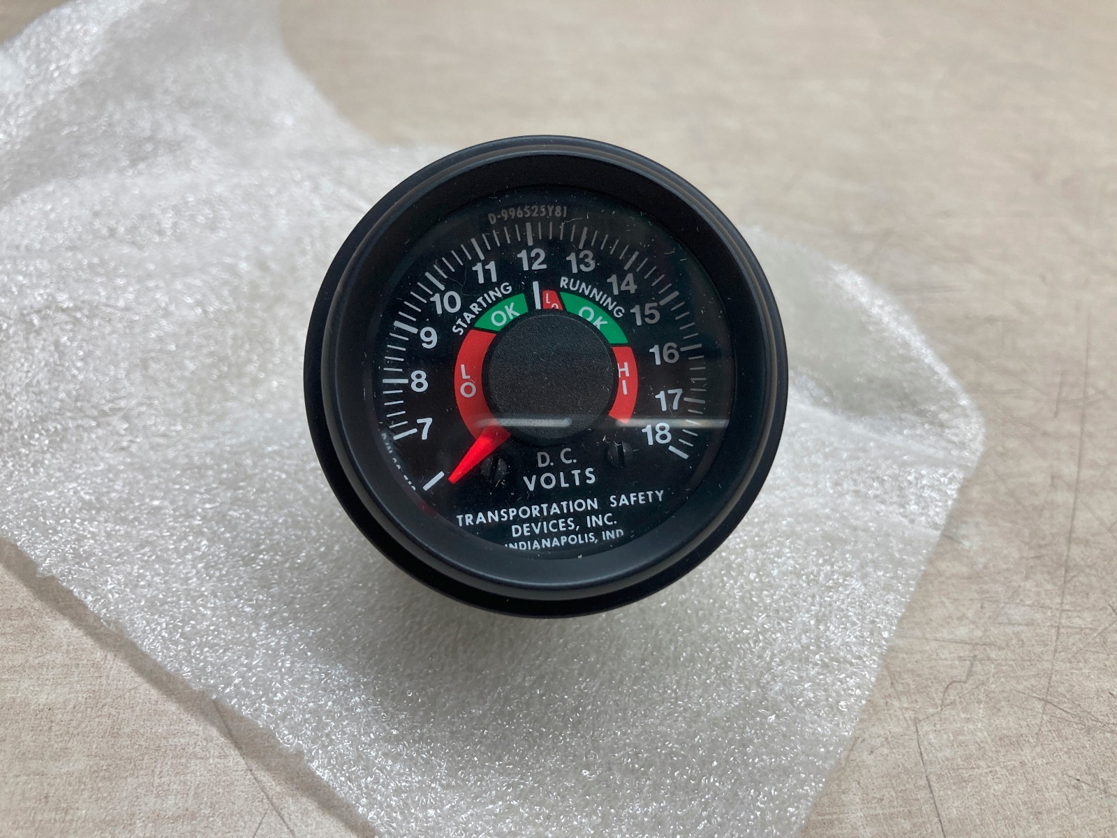 DC Voltmeter Transportation Safety Device 30-718 D-996525Y81 12-Volt F350