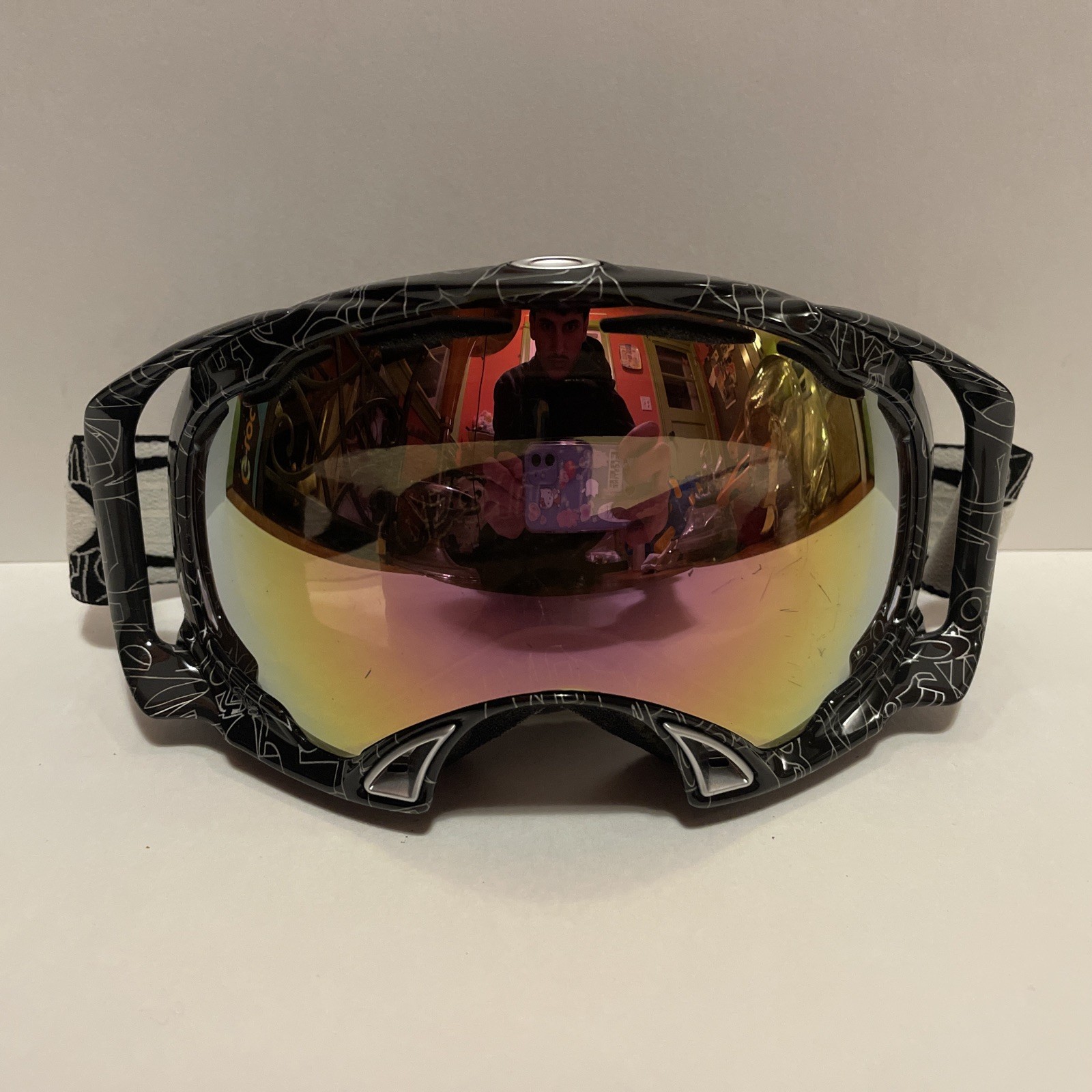 Oakley Splice Goggles, Black Pattern, Mirrored Iridium Lens