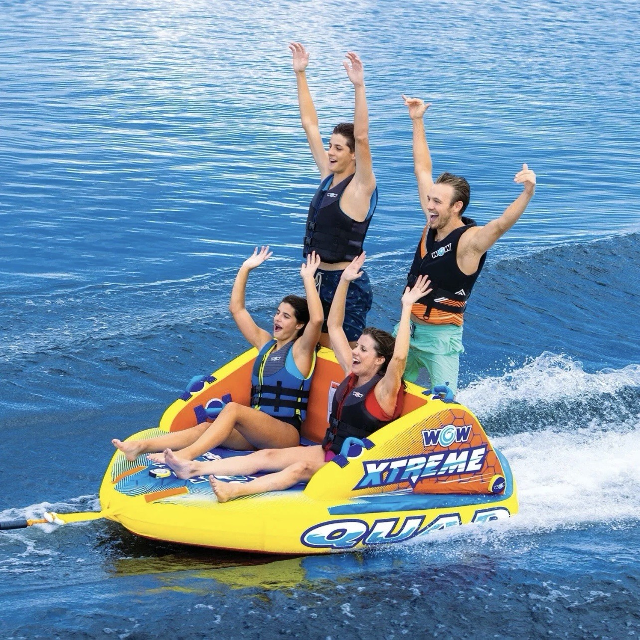 WOW Sports Extreme Ultimate Water Adventure Quad 4-Person Towable Water Tube