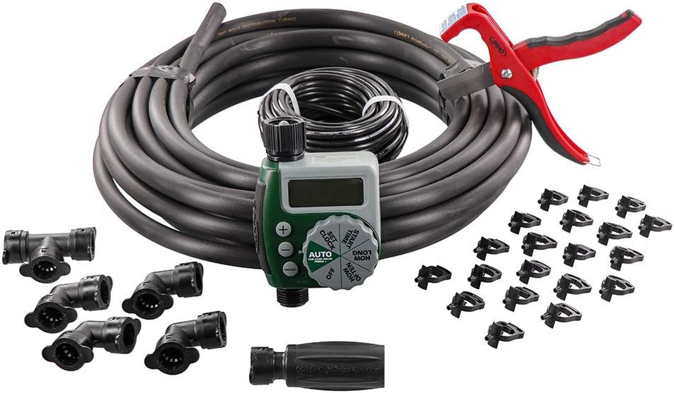 61014 Automatic Garden Box Irrigation System - Complete 64 Sq Ft Coverage Kit wi