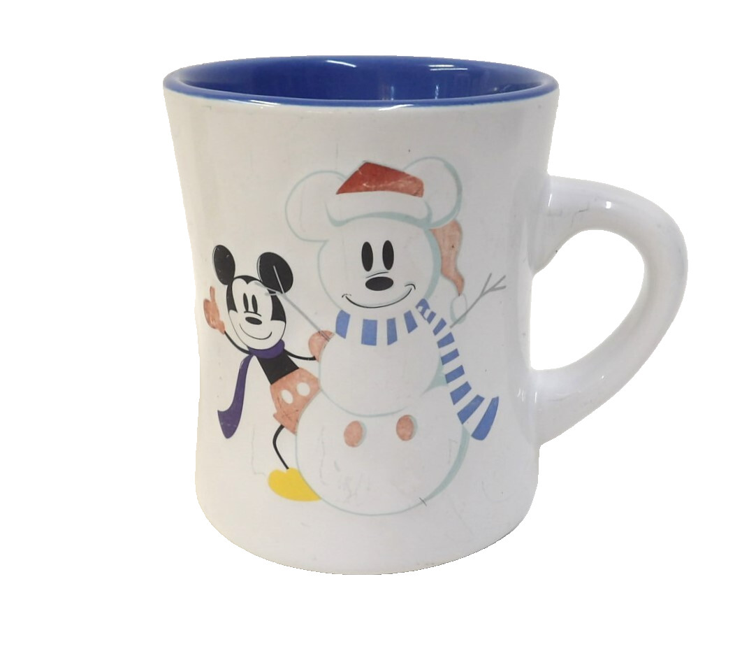 Disney Mickey Mouse with Snowman Large Coffee Cup Mug