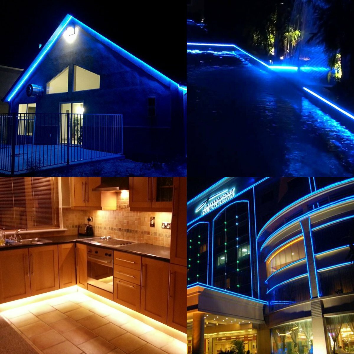 LED Strip Rope Light Waterproof Multi Color Changing Lights Flexible With Remote