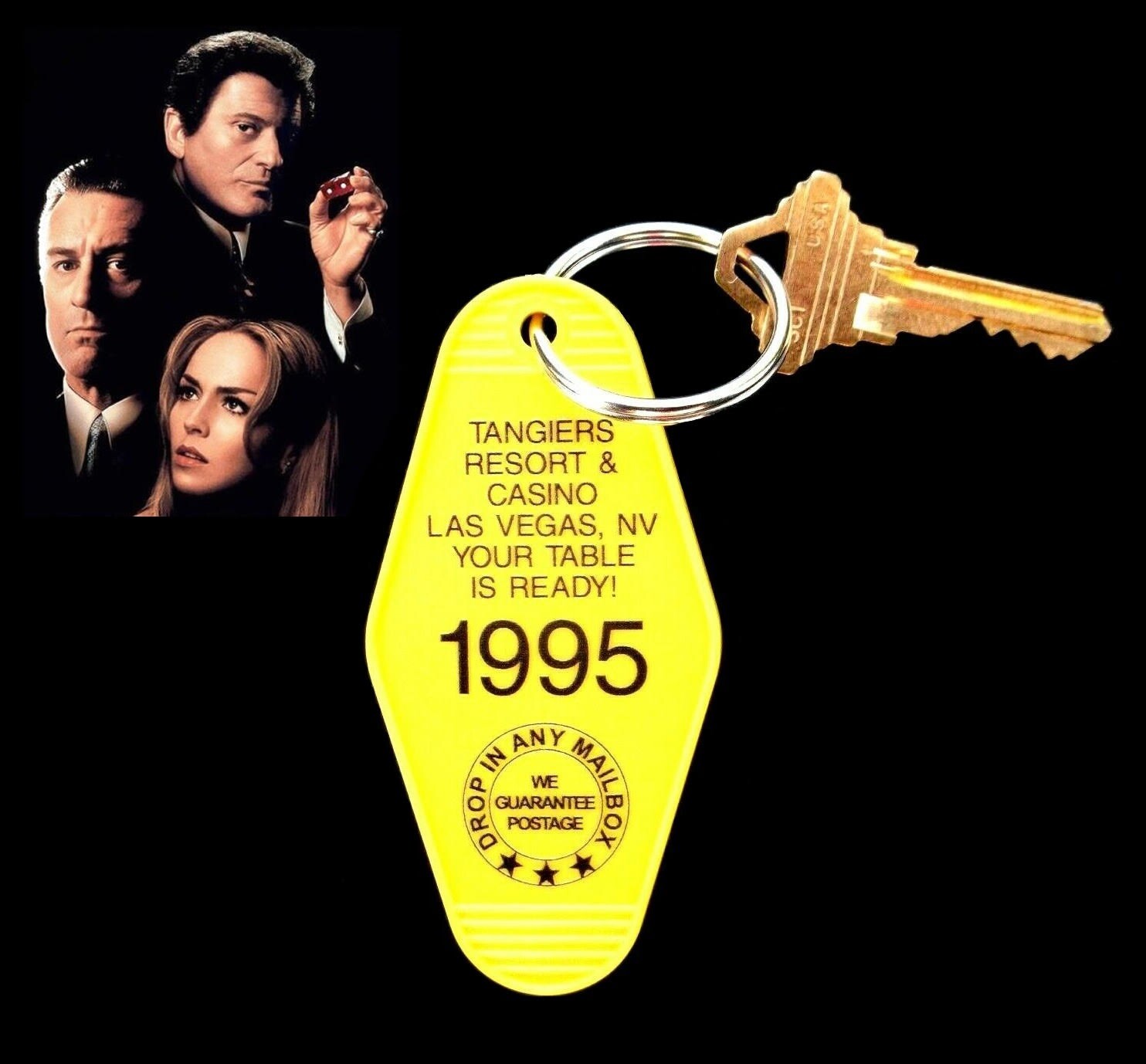 TANGIERS RESORT & CASINO Robert De Niro Joe Pesci PROP KEY TAG movie 1995 mafia