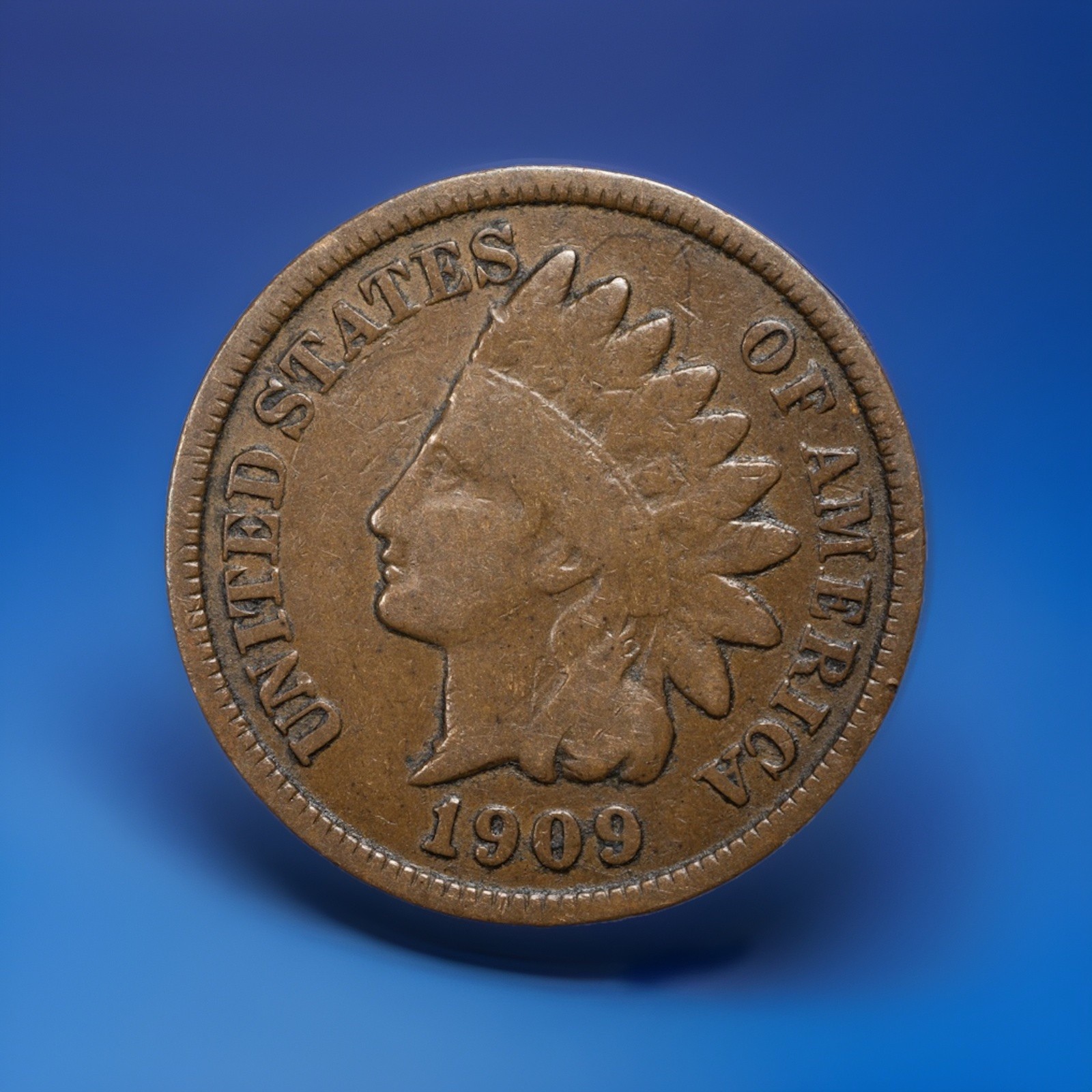 1909 Indian Head Penny Cent Very Good (VG)