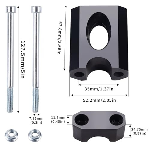 22mm Handlebar Risers,7/8" Handlebar Mount Clamp Risers Compatible with
