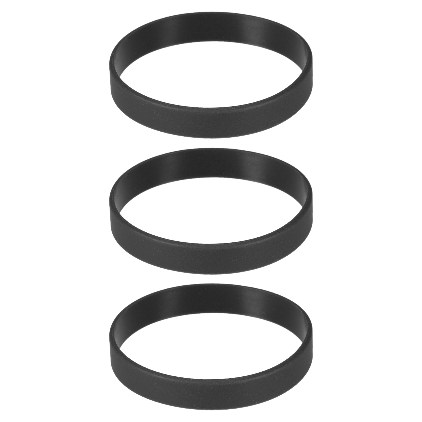 3Pcs Bracelets Wristbands 1/2 Inch Width 8.5" Length Black