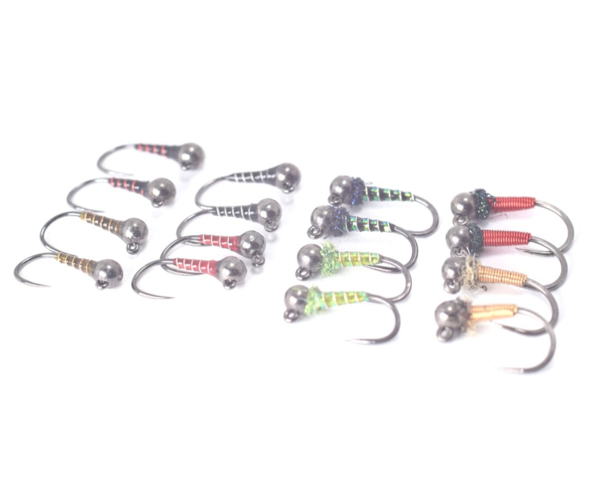 16 - Midges - Variety Pack - Euro Nymphs - Tungsten Beads - Tied in the USA