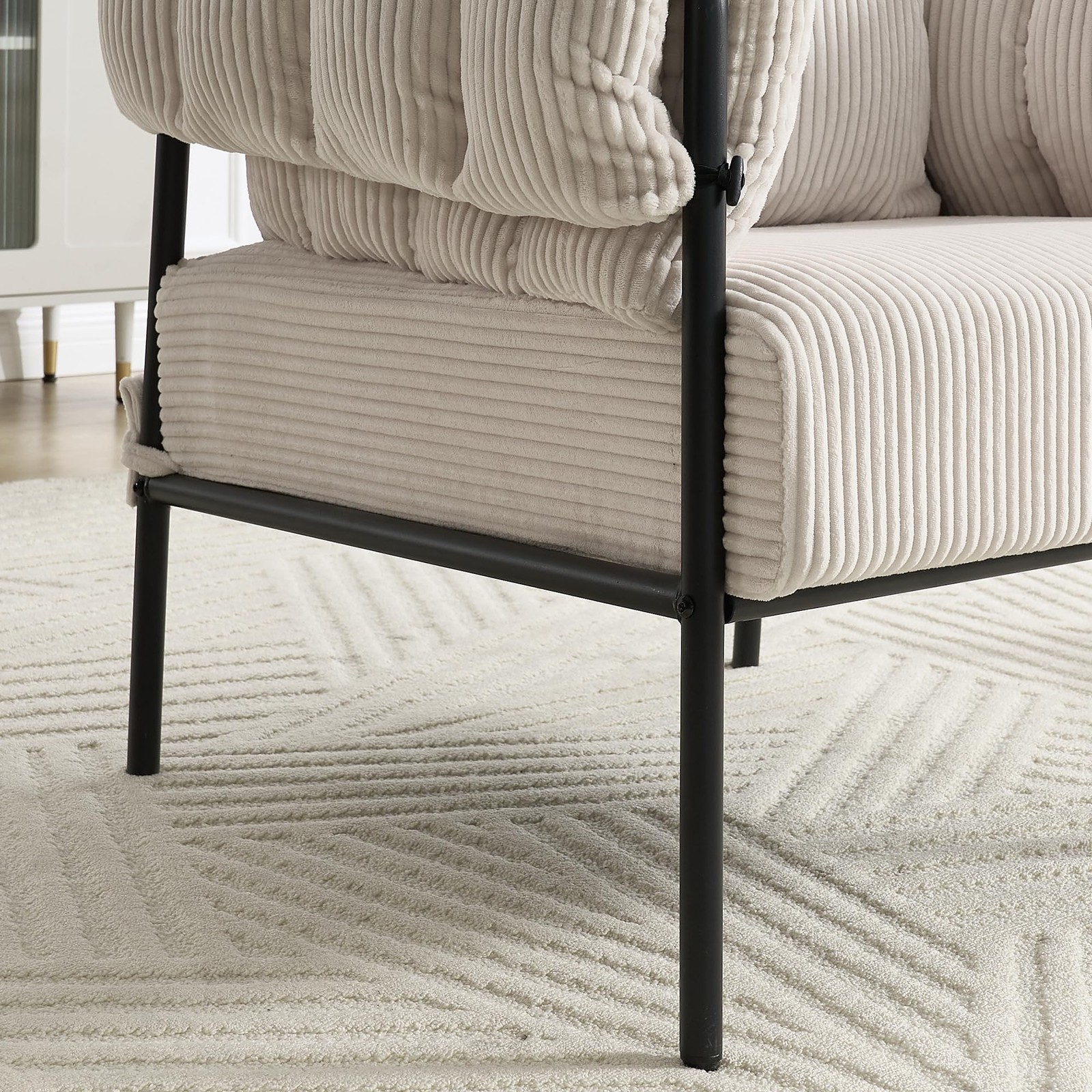 Modern Velvet Accent Chairs Set of 1, Comfy Large Living Room Sofa Chair, Uph...