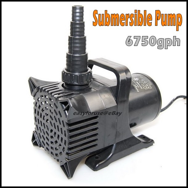 6750gph Submersible Pond Waterfall Fountain Pump 33ft Cord Max-head 25ft. 520W