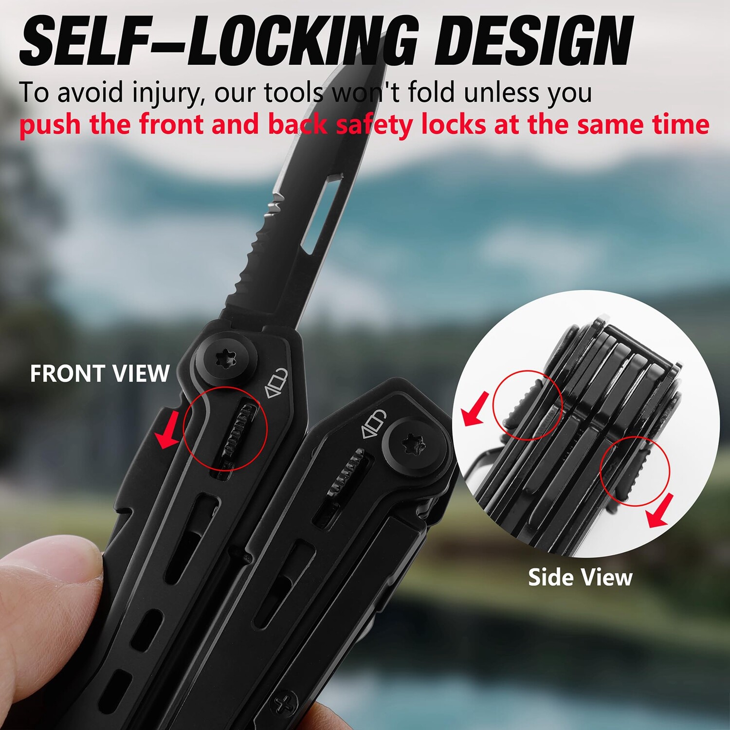 FLISSA 16-in-1 Multitool Plier Compact Portable EDC Multi Tool With Pocket Knife