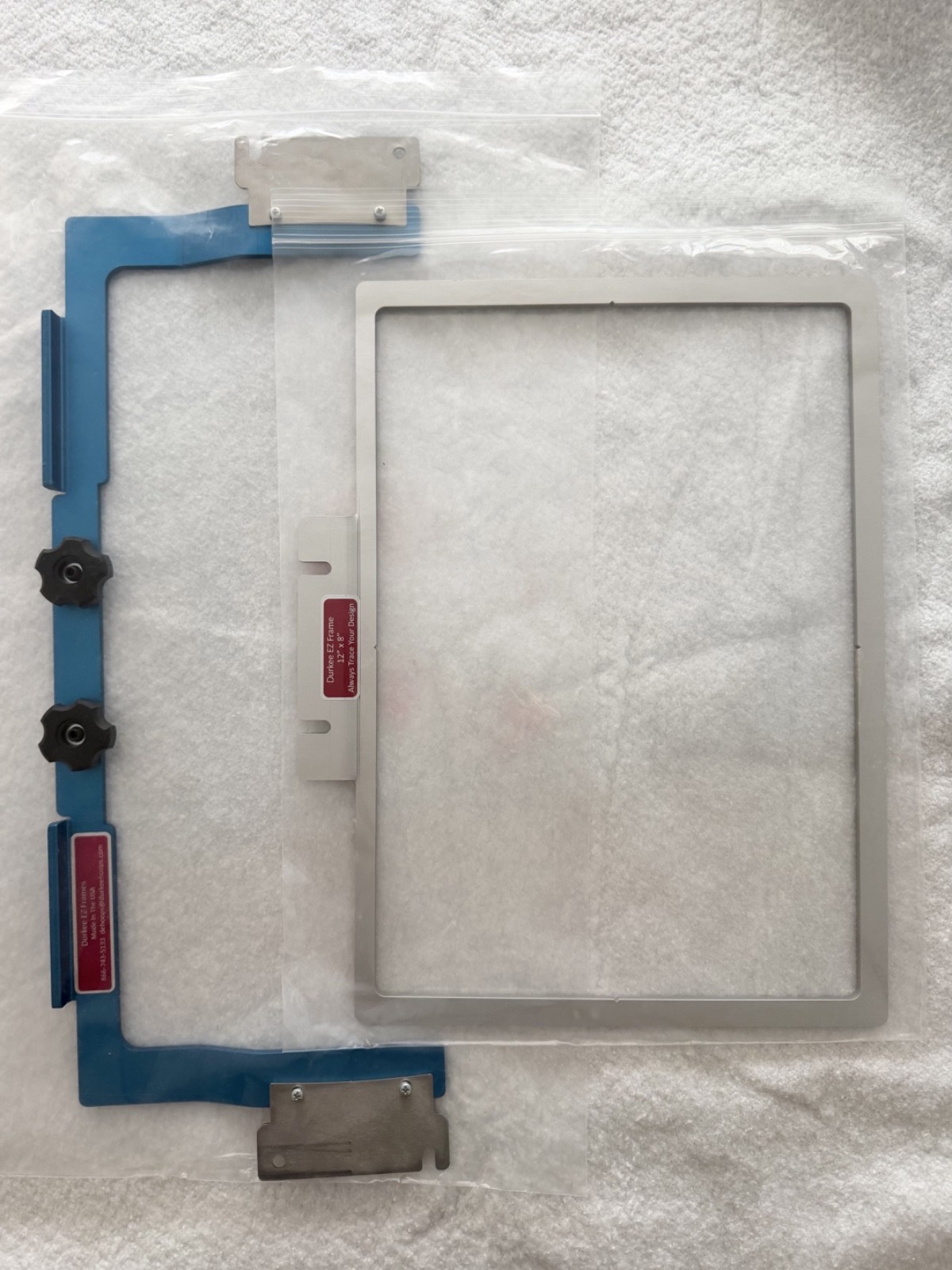 Durkee EZ Fast Frames 12x8 Embroidery Hoop Blue Arm BrotherBaby Lock 6 10 Needle