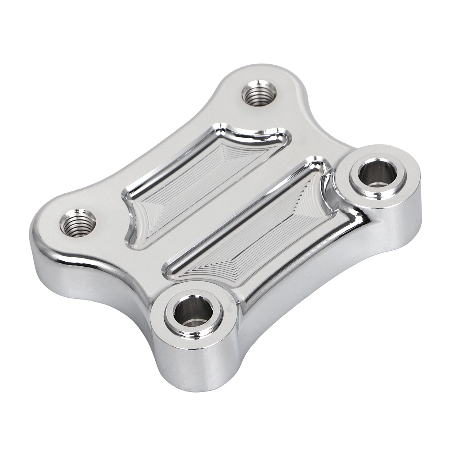 CNC Chrome Handlebar Riser Pull Back Plate For Harley Electra Street Glide FLHX